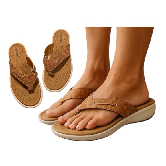 Real Legends Cork Flip Flops - Picture 1 of 16